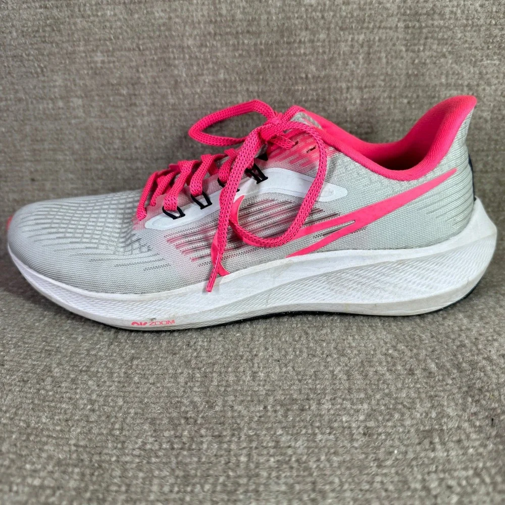Nike Air Zoom‎ Pegasus 39 Womens 8.5 Grey Pink Running Shoes FD0296-001